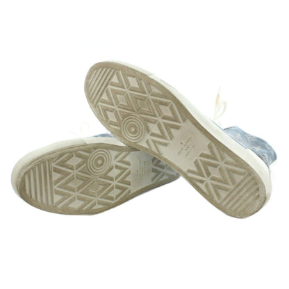 Louis Vuitton Tattoo Line Monogram Denim High-Top Sneakers 12 Blue — view 6