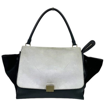 Celine Trapeze Handbag Canvas Leather
