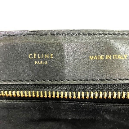 Celine Trapeze Handbag Canvas Leather — view 4