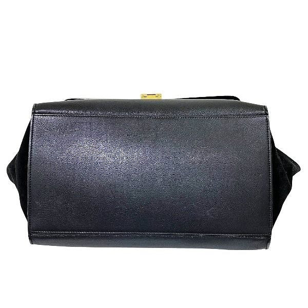 Celine Trapeze Handbag Canvas Leather — view 3