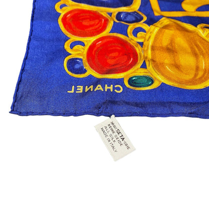 Chanel Scarf Silk Scarves Blue — view 8