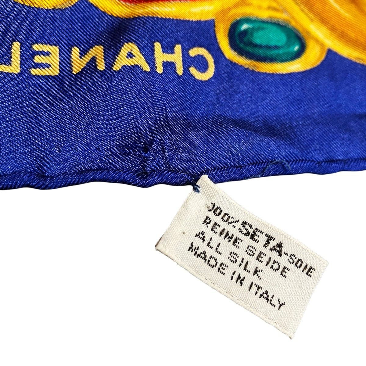 Chanel Scarf Silk Scarves Blue — view 9
