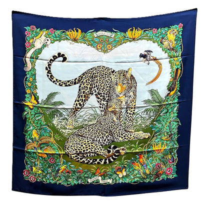 Hermes Carre 90 Jungle Love Scarf Silk