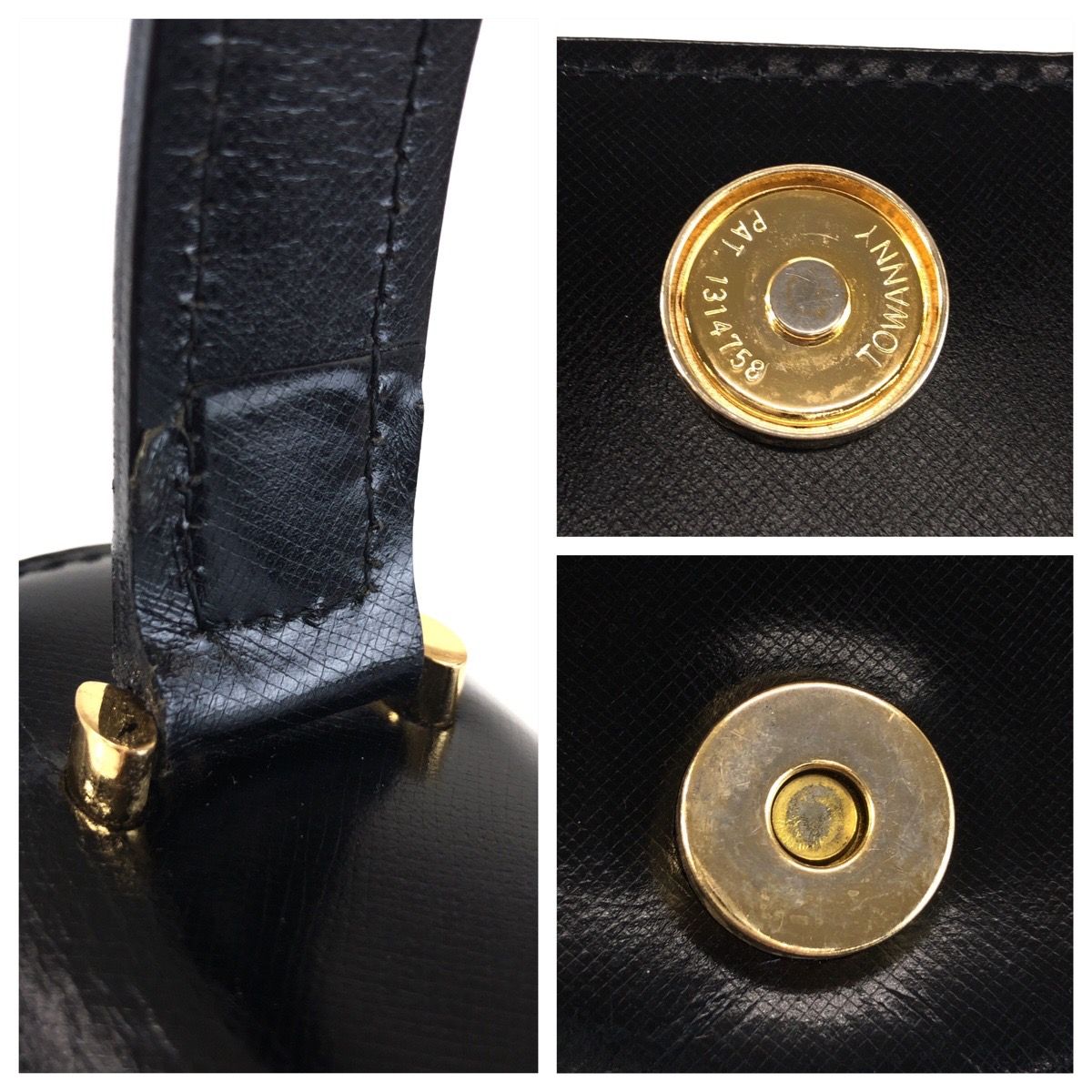 Versace Sunburst Black Gold Leather Handbag — view 5