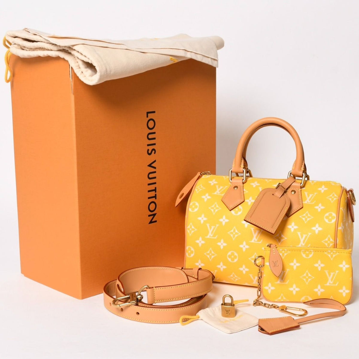 Louis Vuitton Speedy P9 Bandouliere 25 Handbag Yellow