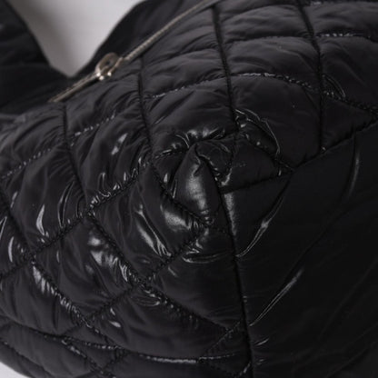 Chanel Coco Cocoon Small Tote Handbag CC Logo Black Silver — view 8