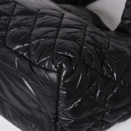 Chanel Coco Cocoon Small Tote Handbag CC Logo Black Silver — view 7