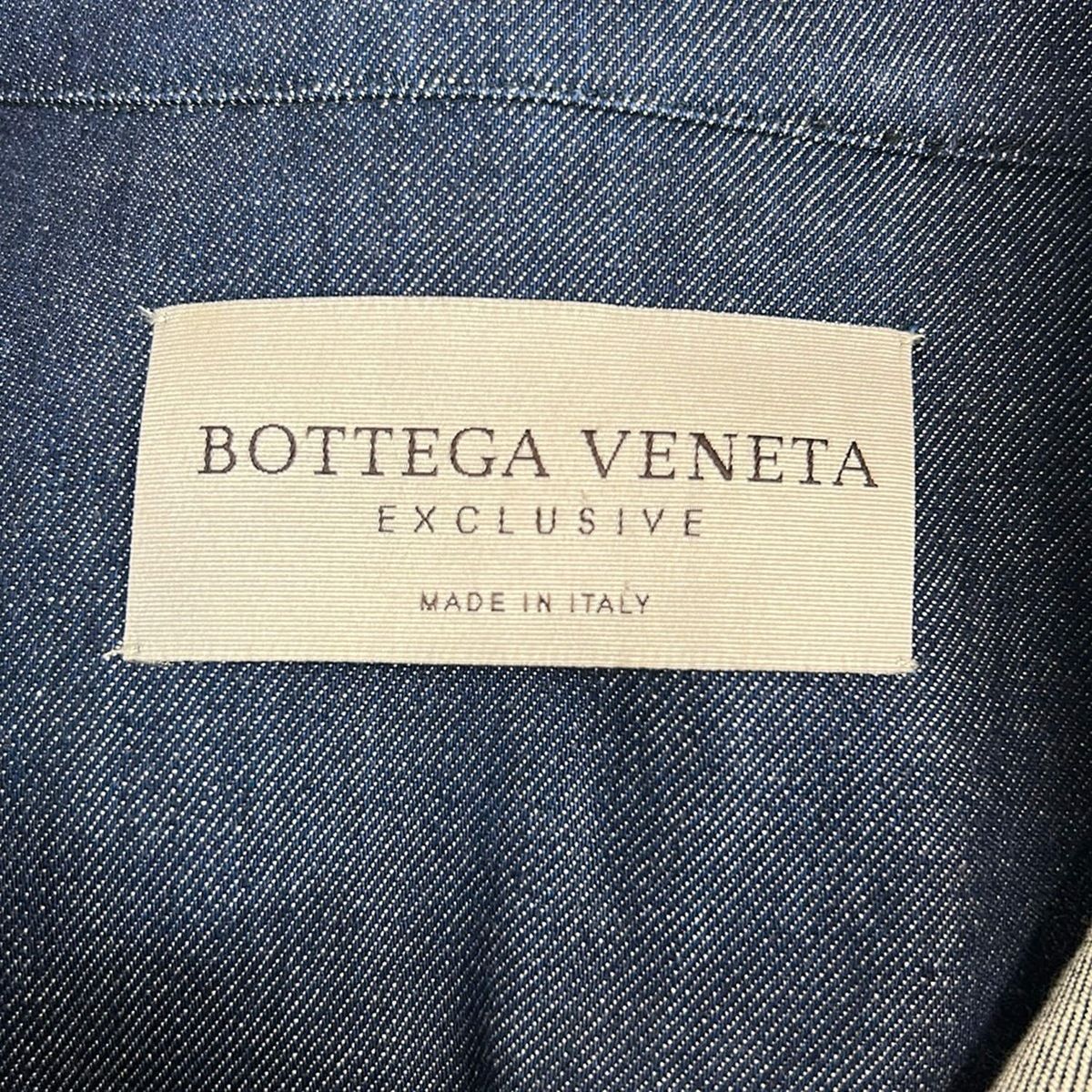 Bottega Veneta Dress 40 M Navy Regular Color Short Sleeve Long Denim Exclusive — view 3