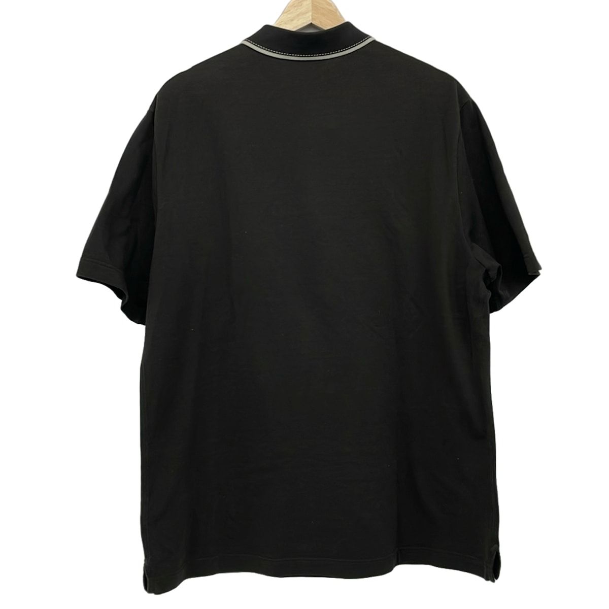Hermes Short Sleeve Polo Shirt L Black Light Gray — view 2