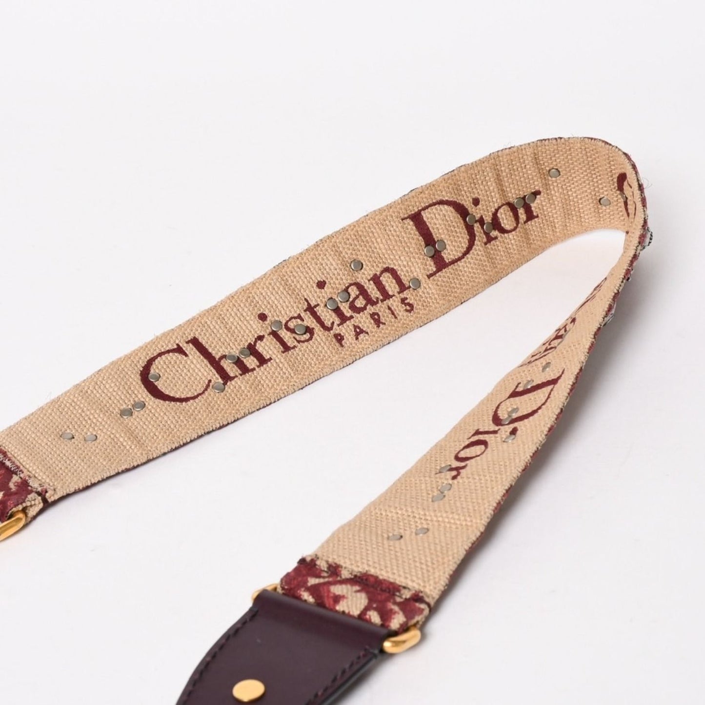 Dior Saddle Bag Bordeaux Trotter Beige Wine — view 6
