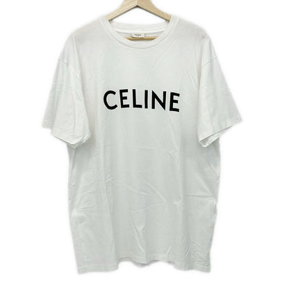 Celine Short Sleeve T-Shirt XL White Black Crew