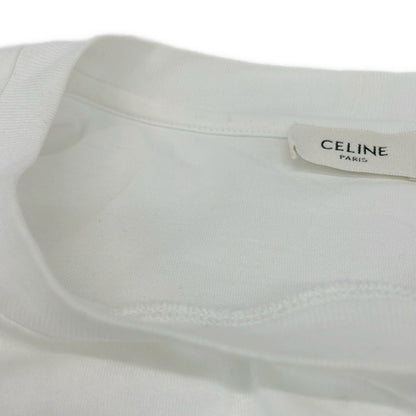 Celine Short Sleeve T-Shirt XL White Black Crew — view 6