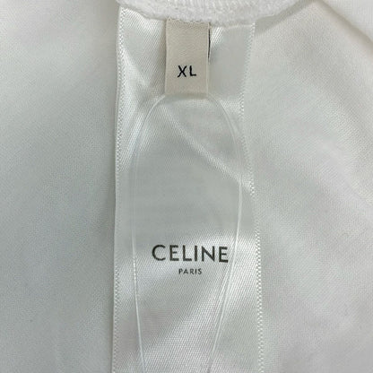 Celine Short Sleeve T-Shirt XL White Black Crew — view 5