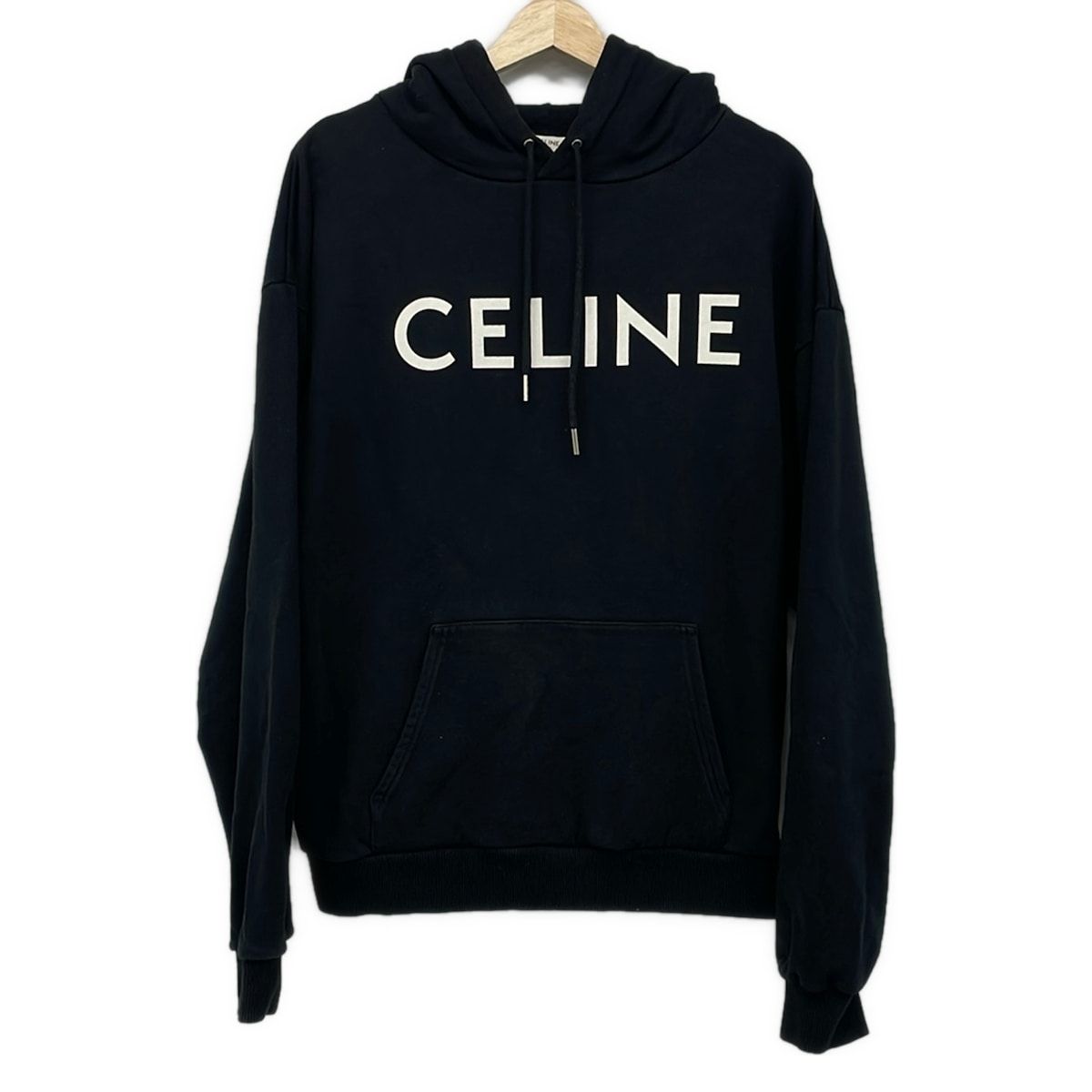 Celine Hoodie L Black White Long Sleeve