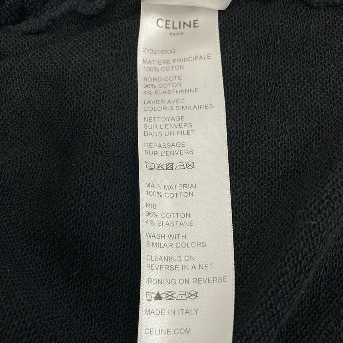 Celine Hoodie L Black White Long Sleeve — view 5