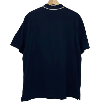 Hermes Short Sleeve Polo Shirt L Dark Navy Light Gray — view 2