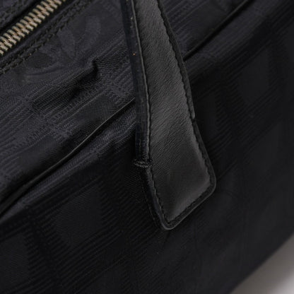 Chanel New Travel Line Mini Andbag Black CC Logo Nylon Jacquard Gold — view 5