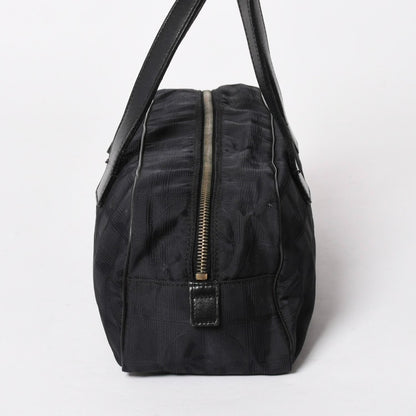 Chanel New Travel Line Mini Andbag Black CC Logo Nylon Jacquard Gold — view 4