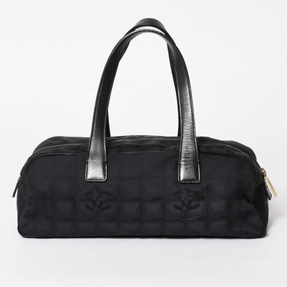 Chanel New Travel Line Mini Andbag Black CC Logo Nylon Jacquard Gold — view 2