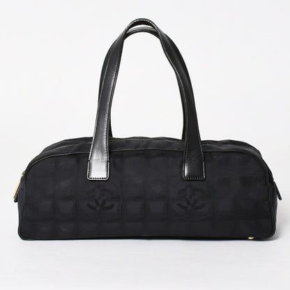 Chanel New Travel Line Mini Andbag Black CC Logo Nylon Jacquard Gold