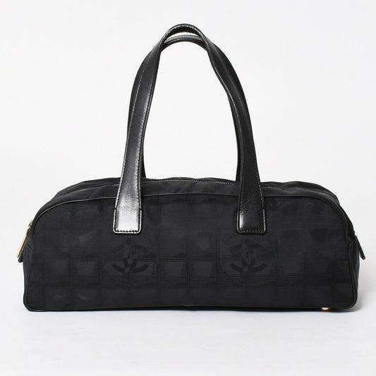 Chanel New Travel Line Mini Andbag Black CC Logo Nylon Jacquard Gold