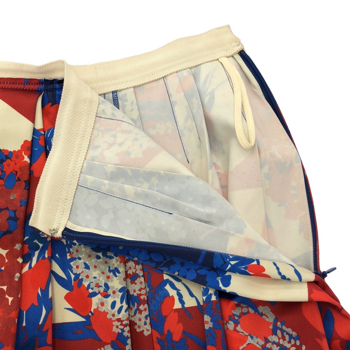 Gucci Cruise Botanical Satin Pleated Skirt Mix 40 — view 4