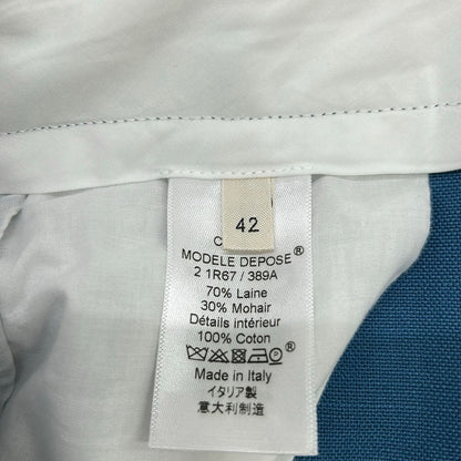 Celine Pants 42 L Blue Full Length Mohair Blend — view 4