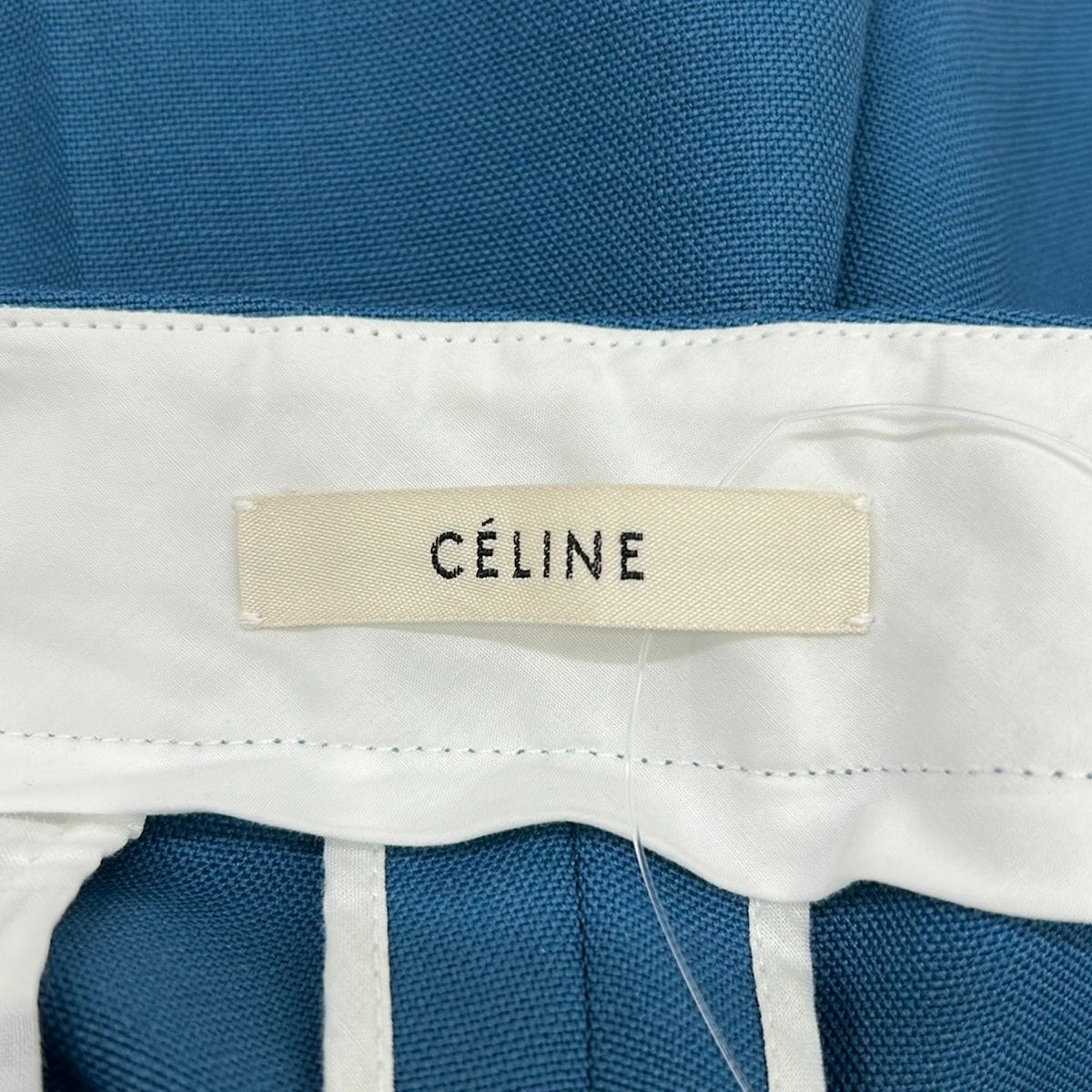 Celine Pants 42 L Blue Full Length Mohair Blend — view 3