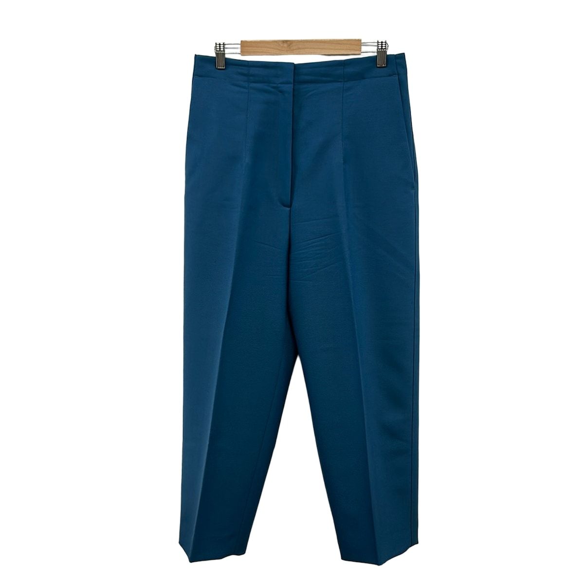 Celine Pants 42 L Blue Full Length Mohair Blend