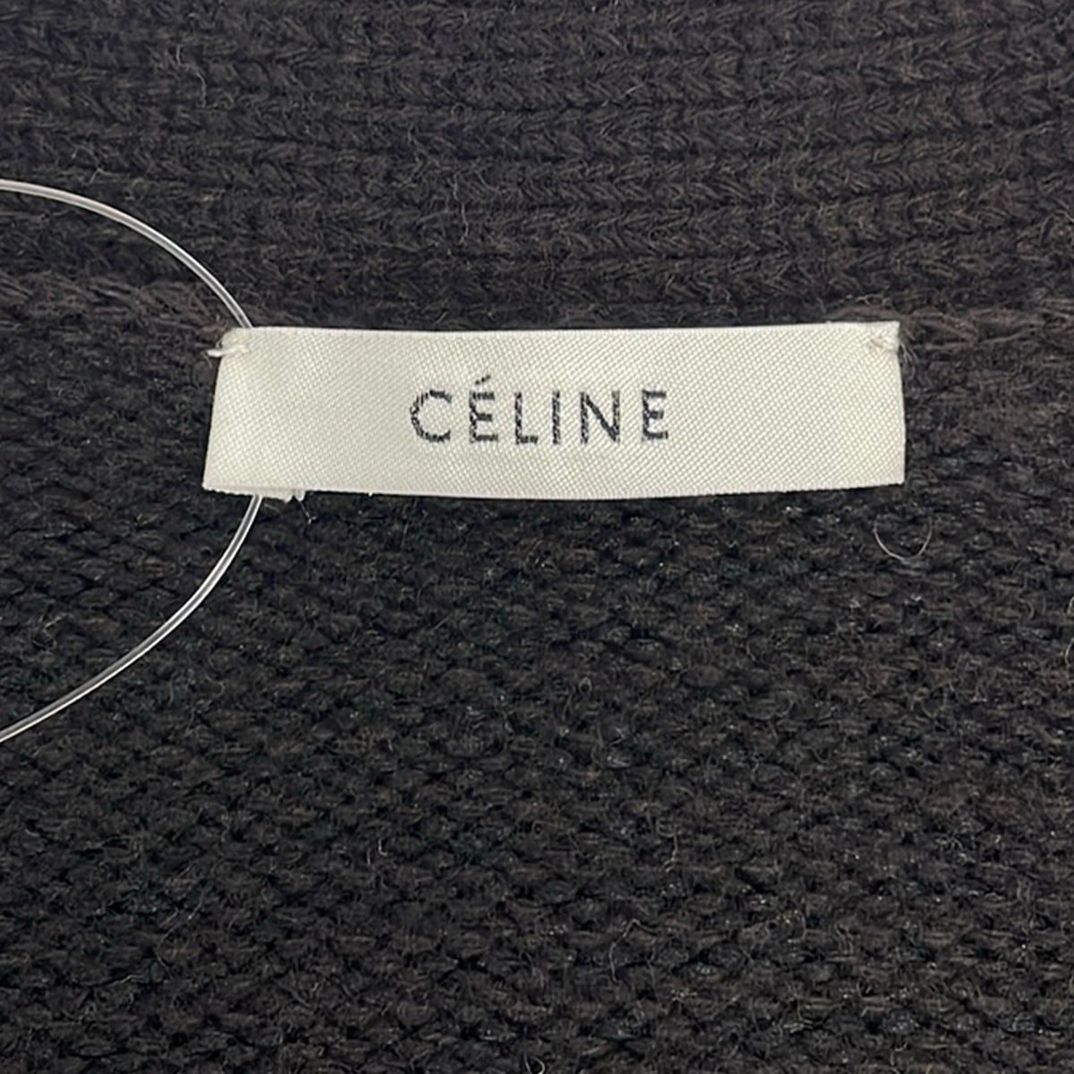 Celine Cardigan M Dark Brown Long Sleeve Big Silhouette — view 3