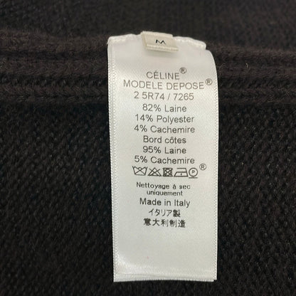 Celine Cardigan M Dark Brown Long Sleeve Big Silhouette — view 5
