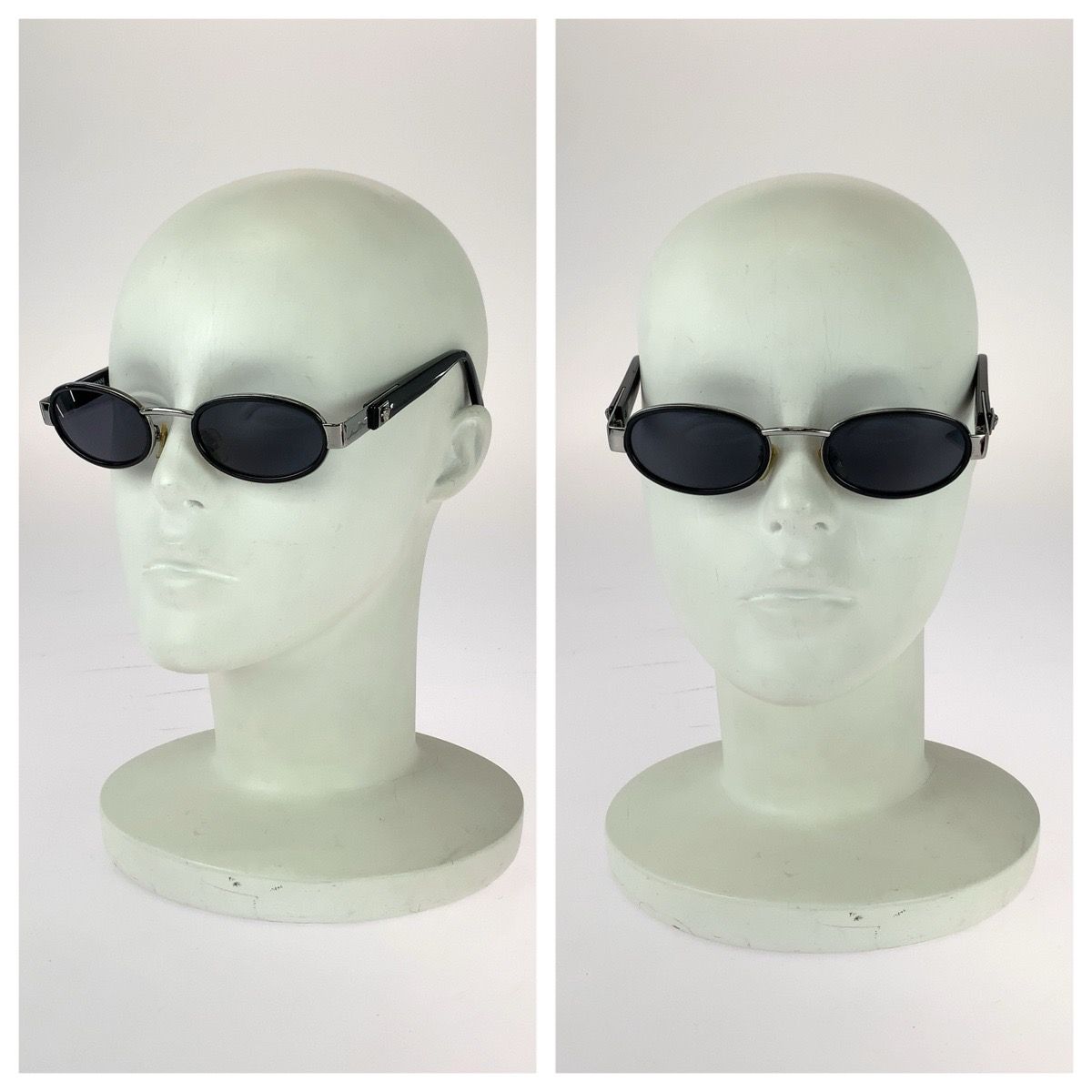 Loewe Vintage Medusa Black Silver Acetate Metal Mod Sunglasses Eyewear — view 9