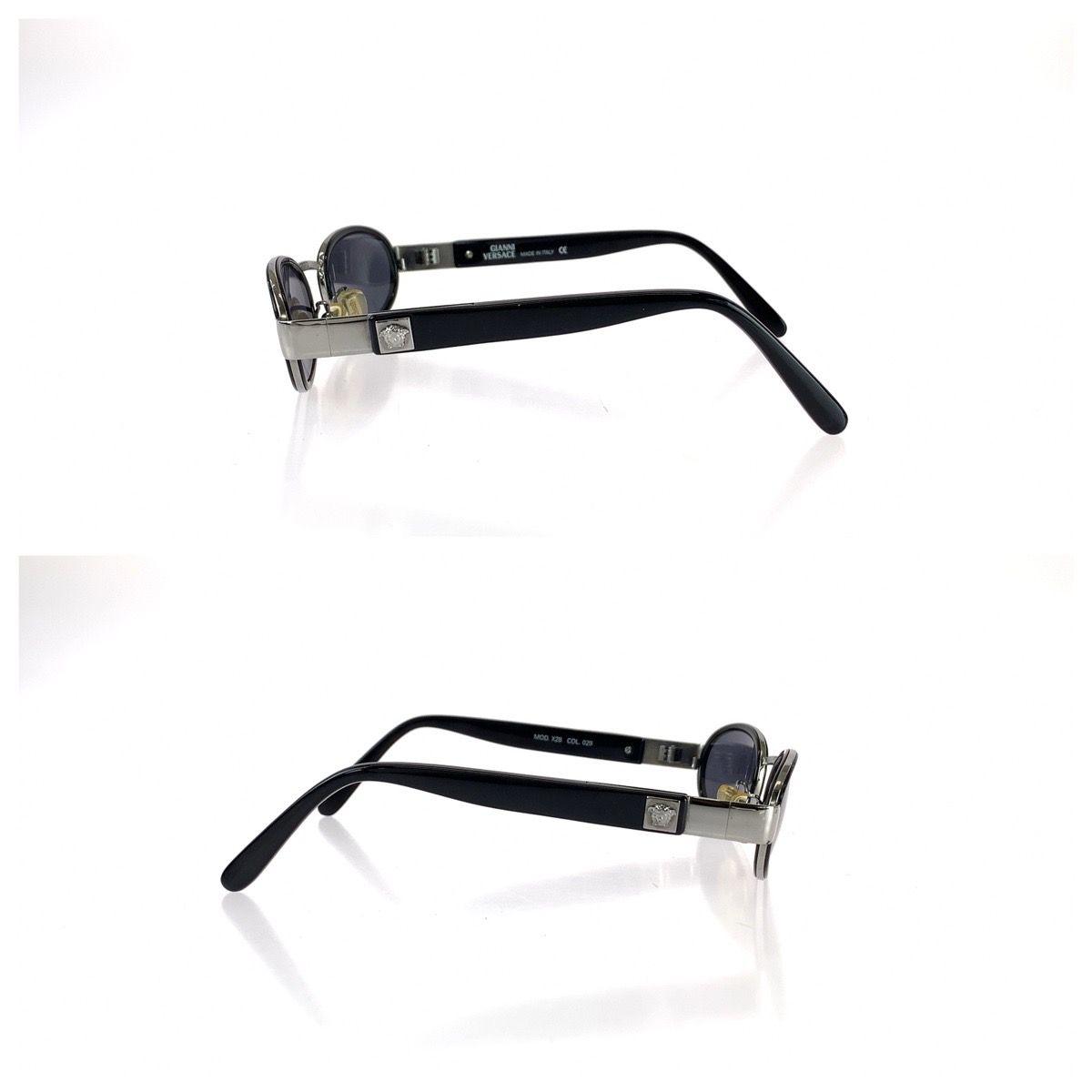 Loewe Vintage Medusa Black Silver Acetate Metal Mod Sunglasses Eyewear — view 4