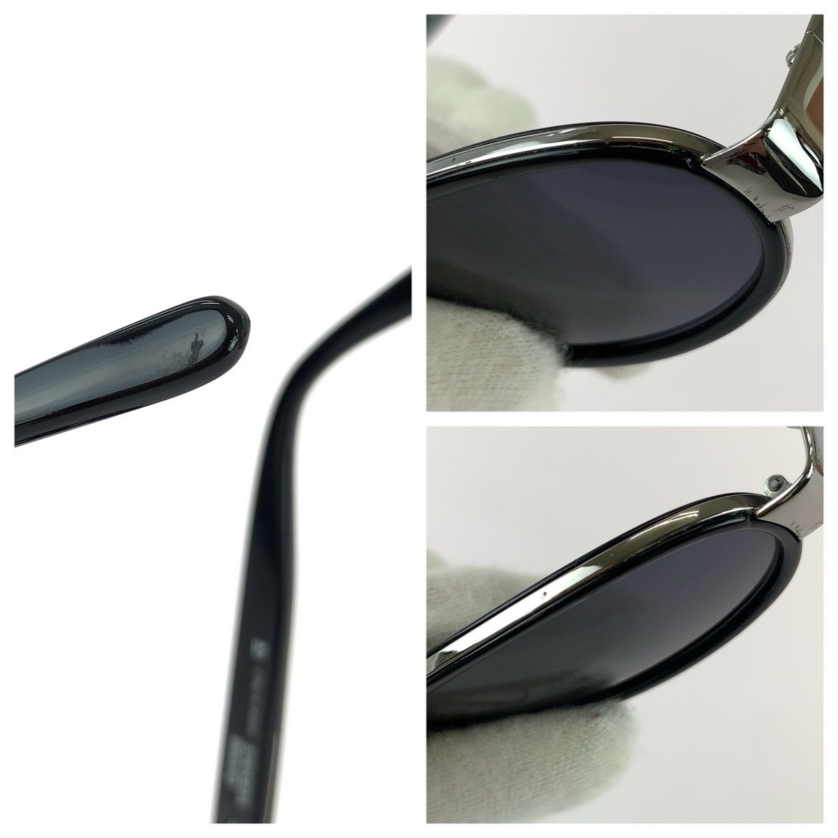 Loewe Vintage Medusa Black Silver Acetate Metal Mod Sunglasses Eyewear — view 8