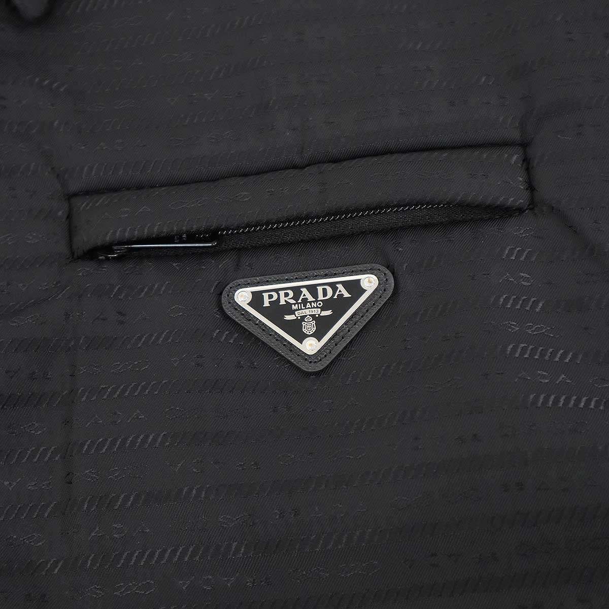 Prada Re-Nylon Patted Shirt Jacket Black — view 7