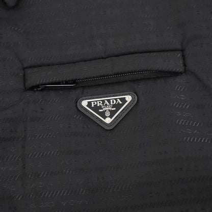 Prada Re-Nylon Patted Shirt Jacket Black — view 7