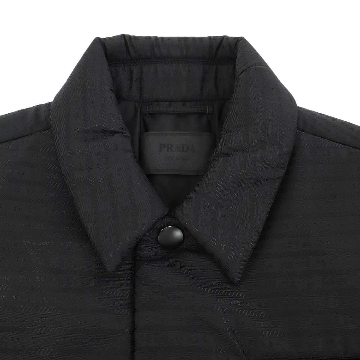 Prada Re-Nylon Patted Shirt Jacket Black — view 4
