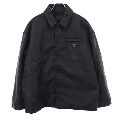 Prada Re-Nylon Patted Shirt Jacket Black
