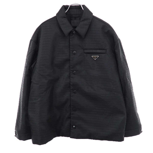 Prada Re-Nylon Patted Shirt Jacket Black