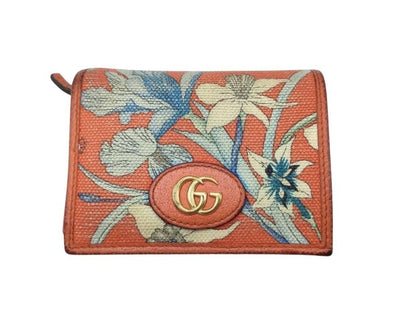 Gucci Bi Foldwallet GG Marmont Flora Multicolor Canvas Leather Limited Edition
