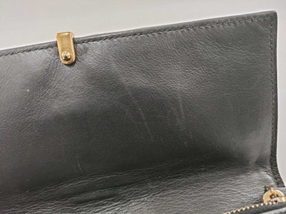 Saint Laurent Wallet Line Brown Leather Bifold Gold — view 8