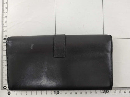 Saint Laurent Wallet Line Brown Leather Bifold Gold — view 2