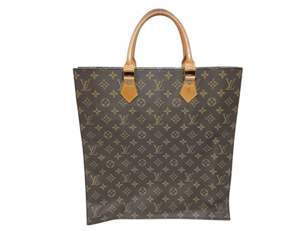 Louis Vuitton Handbag Sac Plat Brown Monogram Tote