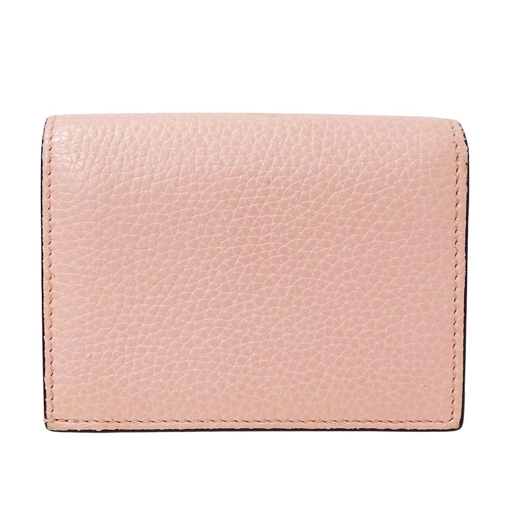 Gucci Wallet Bifold Animalier Leather Pink Mini Compact — view 2