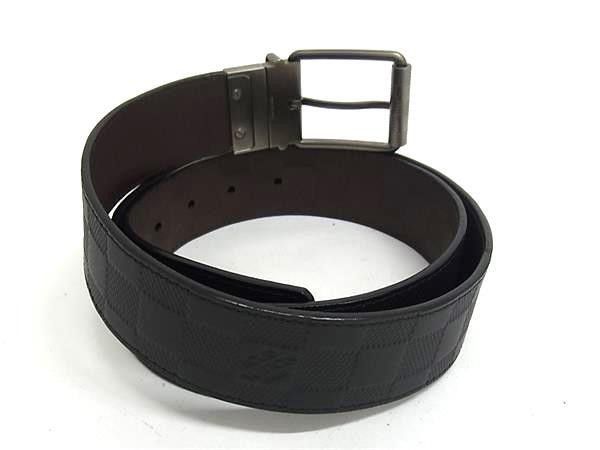 Louis Vuitton Belt Damier Infini Ceinture 40 Black Brown Leather Reversible — view 2