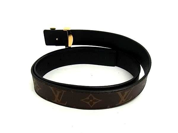Louis Vuitton Belt Ceinture LV Initial 30 Brown Black Leather Reversible — view 2