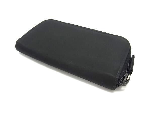 Prada Key Case Tessuto Key Black Nylon Leather Zip Around Key Holder — view 2