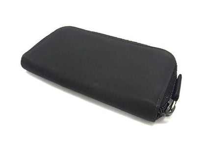 Prada Key Case Tessuto Key Black Nylon Leather Zip Around Key Holder — view 2