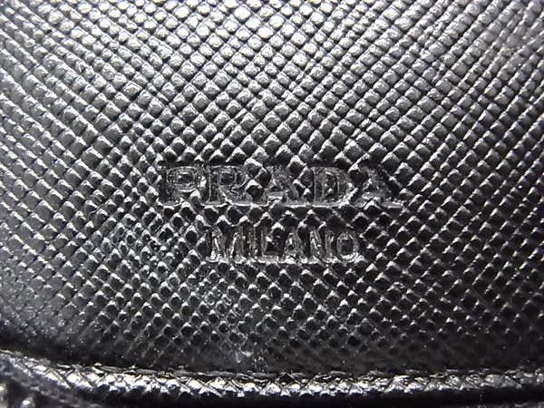 Prada Key Case Tessuto Key Black Nylon Leather Zip Around Key Holder — view 4