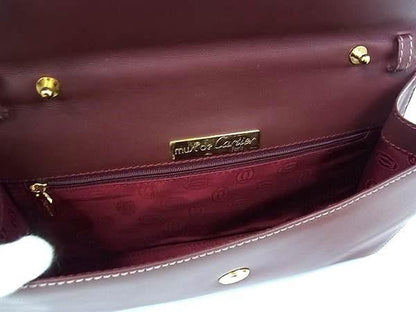 Cartier Clutch Must Line Bordeaux Leather 2-Way — view 5